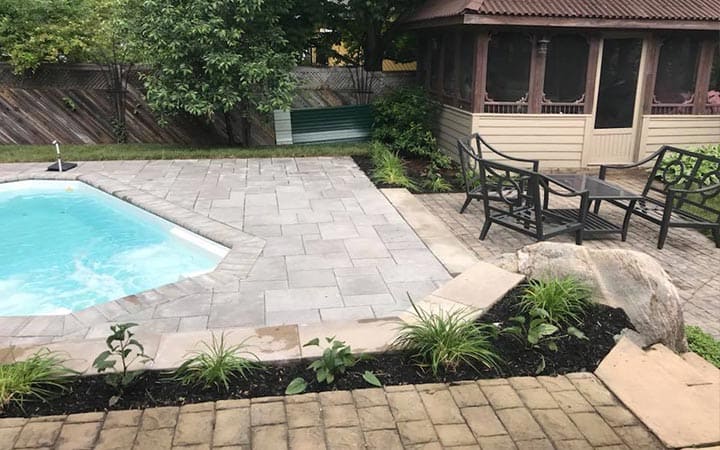 paysagement bordures de piscine